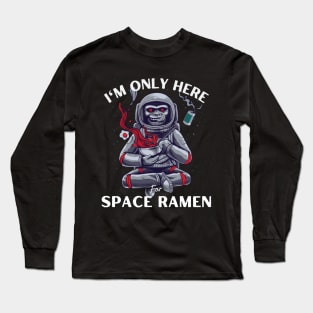 Monkey astronaut ramen Long Sleeve T-Shirt